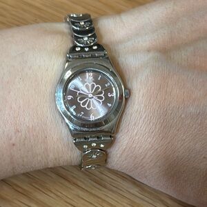 Swatch Silver Smartwatch with Sporty Design